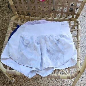 Lululemon Real Quick Short Skort Skirt Perforated 4 White Sm Hole
